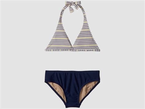 Toobydoo Baby S Girls White Blue Stripe Two Piece Bikini Set Swimwear Sz Ebay