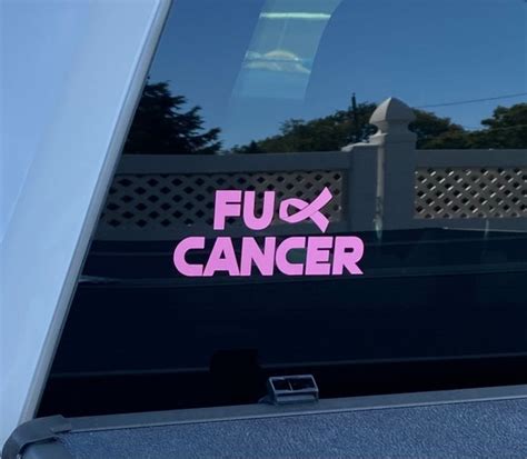 Fuck Cancer Decal Etsy