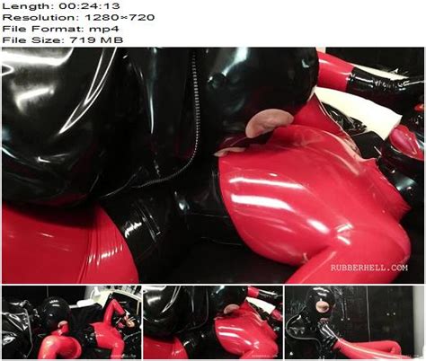 RubberHell Latex Fetish Clips Full Latex Body And Pussy Worship Licking V Bondage