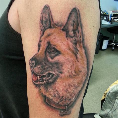 German Shepherd Tattoo Minimalist German Shepherd Tattoo German