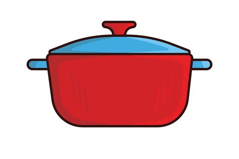 Casserole Dish Kitchen Cooking Pot Illustration Kitchen Appliance Element Icon Concept Pan