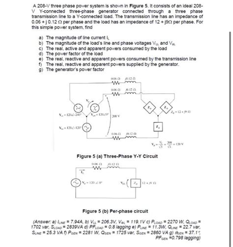 Solved A V Three Phase Power System Is Shown In Figure Chegg