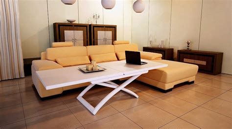 Раздвижной журнальный стол. / Виды. Фото в интерьере.