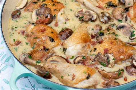 cuisses de poulet aux champignons  au parmesan kiss  chef
