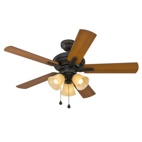 Harbor Breeze 42-in Aged Bronze Ceiling Fan with Light Kit in the ...