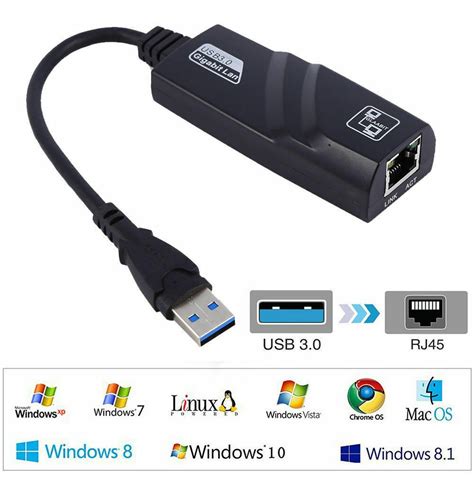 Usb 30 To Ethernet Gigabit 101001000 Lan Network Adapter Cuotas