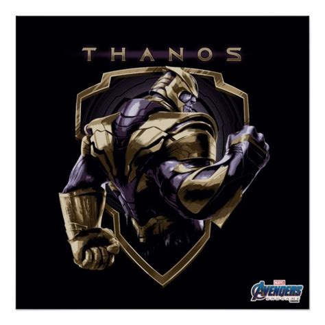 Avengers Endgame Thanos Shield Poster