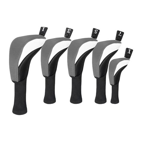 Baoblaze 5 Pieces Golf Covers Golf Club Head Cover For Men Women Golfer
