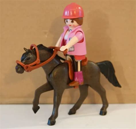 Playmobil Personnage Sportif La Cavaliere Concours Hippique Cheval