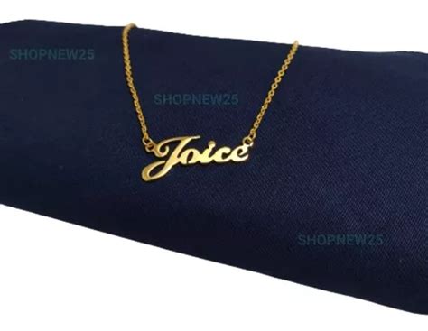 Colar Feminino De Nome Joice De Aço Inox Banhado A Ouro Mercadolivre