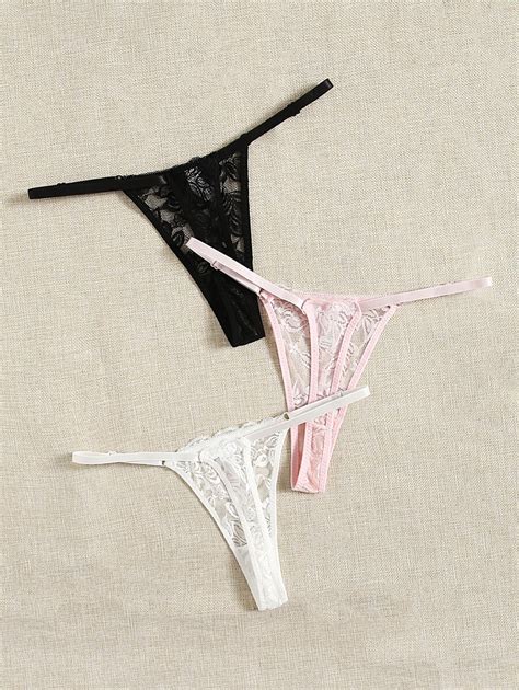 Shein Underwear Sleepwear Basics Packs Floral Lace Panty Set Sexy Lingerie For Sale Australia