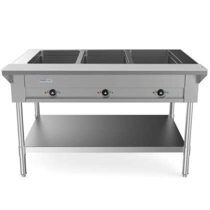 Prepline 48 Three Well Electric Hot Food Steam Table With Undershelf 120V 1500W In New York USA