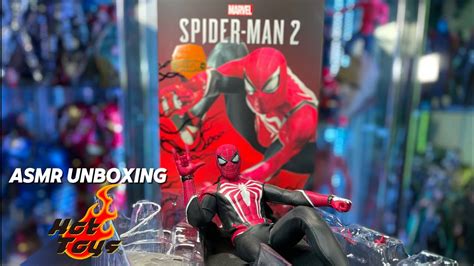 ASMR UNBOXING Hot Toys Spider Man Red Black Suit Style YouTube
