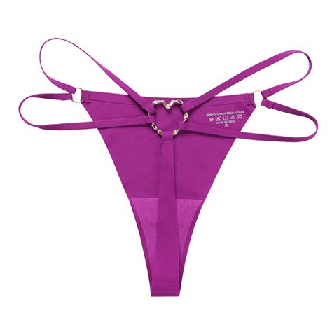 Dndkilg Strappy Thongs For Women Low Rise G String Sexy Seamless Bikini