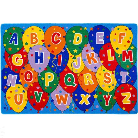 Paradise Abc Balloons Home Rug Decor