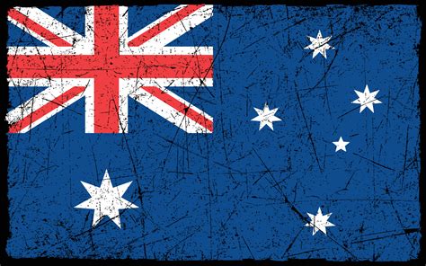 Australian Grunge Flag Vector Illustration Grunge Effect Can Be