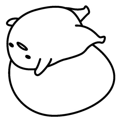 ぐでたまをプリント 印刷可能ぬりえ無料ダウンロード