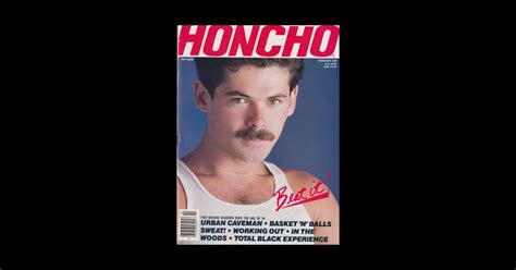 HONCHO Magazine February Vintage Gay Adult Magazine Cover Vintage Gay Sticker TeePublic