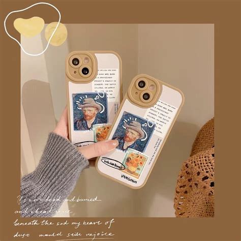 Funda De Cuero Con Relieve D De Van Gogh Para Iphone Plus X