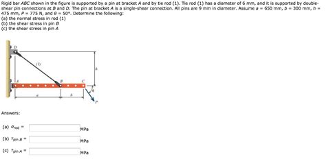 Solved Rigid bar ABC shown in the figure is supported by a | Chegg.com