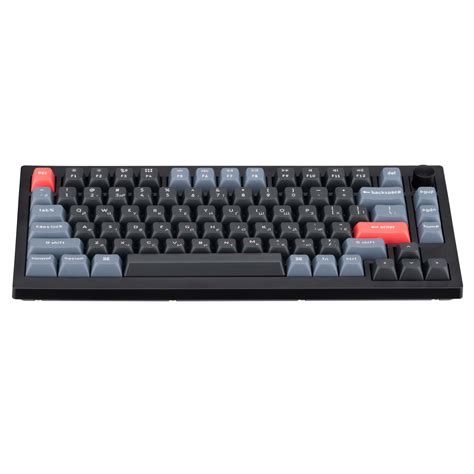 Клавіатура Keychron V1 84 Key QMK Gateron G PRO Brown Hot Swap RGB Knob Carbon Black V1D3