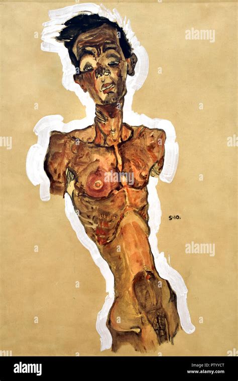Nude Self Portrait By Egon Schiele Austrian Austria Stock Photo Alamy