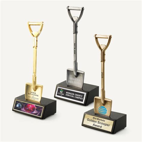 Miniature Gold Ceremonial Shovels - Engraving, Awards & Gifts