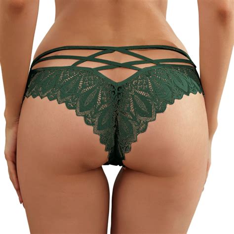 Tanghaowl New Hot Panties For Women Crochet Lace Lace Up Panty Sexy Hollow Out Underwear Vintage
