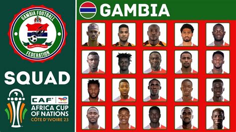 GAMBIA Official Squad AFCON 2023 African Cup Of Nations 2023