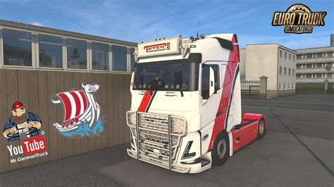 Ets V Volvo Fh Red Danish Plush Interior Toten Transport Skin