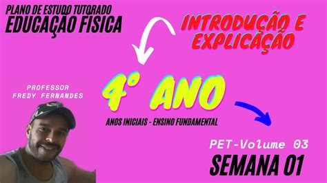 Explica O Do Pet Volume De Educa O F Sica Ano Anos