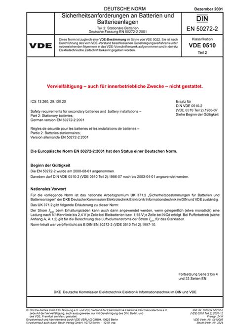 DIN EN 50272-2 VDE 0510-2:2001-12 - Standards - VDE Publishing House