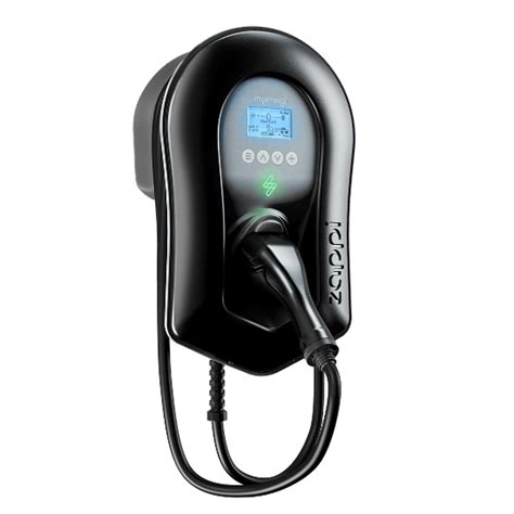 Zappi Multi Phase 7kw 22kw Tethered Black Ev Charger Home