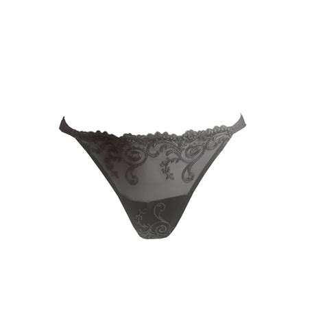 AMBRA Lingerie Slips NEW DIAMOND Tanga Grey 1835 Italian Design Fashion Beauty