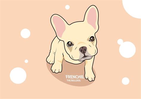 Cute Doubt Face Frenchie In Pink Dot Circles Pattern Background