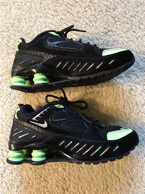 Nike Shox Shocks Enigma Lime Blast Black Womens 55 Athletic Running