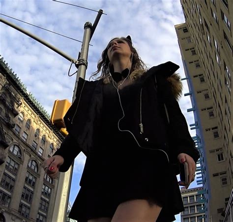 Upskirt Born To Do Blonde In Black Skirt Candid Best Premium