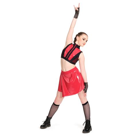 Romy Crop Top Ferrin Skirt With Built In Hot Pants Images Dance Costumes