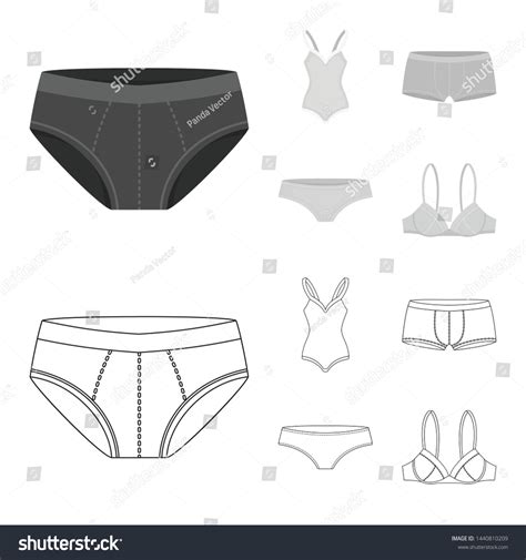 Vector Illustration Bikini Fashion Icon Collection Stock Vector Royalty Free