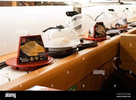 Conveyor Belt Sushi At Kura Sushi Japan Stock Photo Alamy