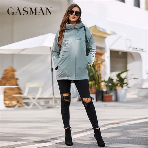 Купить GASMAN 2022 Новый женский плащ с принтом, короткий модный ...