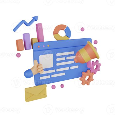 Data Digital Marketing 3d Illustration 27050052 Png