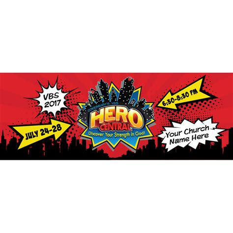 Superhero Vbs Custom Outdoor Vinyl Banner For Vbs 2017 B71021