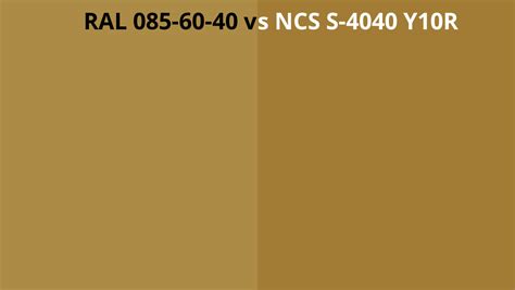 Ral 085 60 40 Vs Ncs S 4040 Y10r Ral Colour Chart Uk