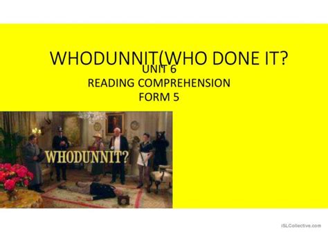 Whodunnit English Esl Powerpoints