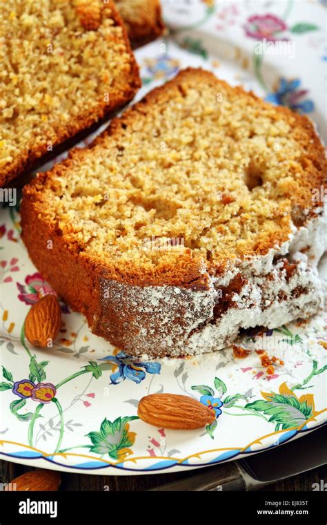 Orange Cake With Almonds Stock Photo Alamy