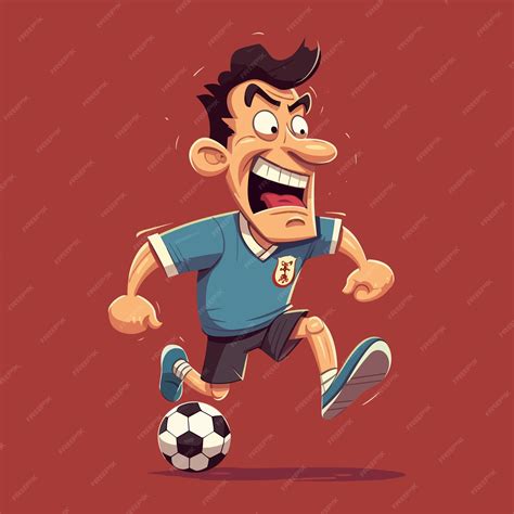 Premium Vector | A soccer football characters in a flat cartoon