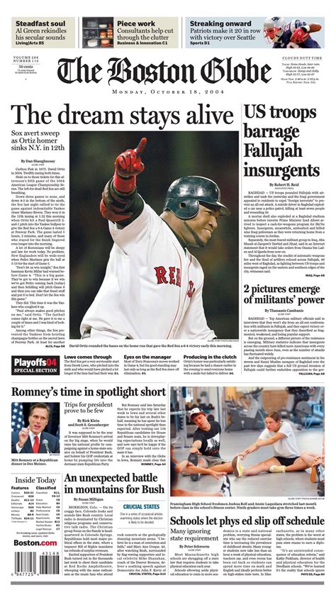 See the Boston Globe covers from the 2004 Red Sox World Series