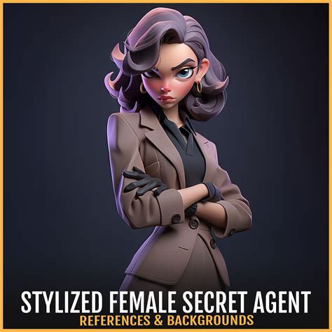 ArtStation - 505 stylized female secret agent