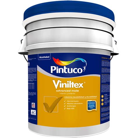 Pintura arquitectónica Viniltex Advanced mate color linen 5 Gl